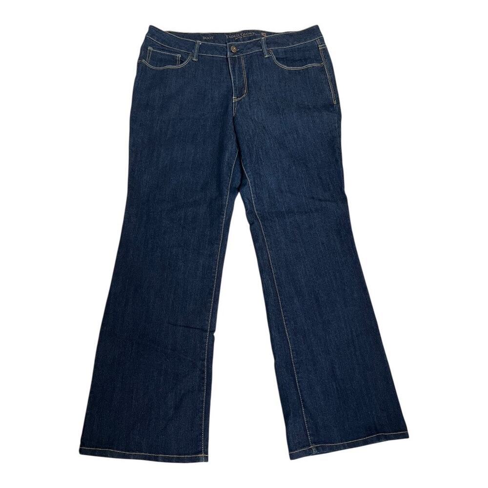 Faded Glory Womens Bootcut Jeans Basic Casual Denim Pants Plus size 18